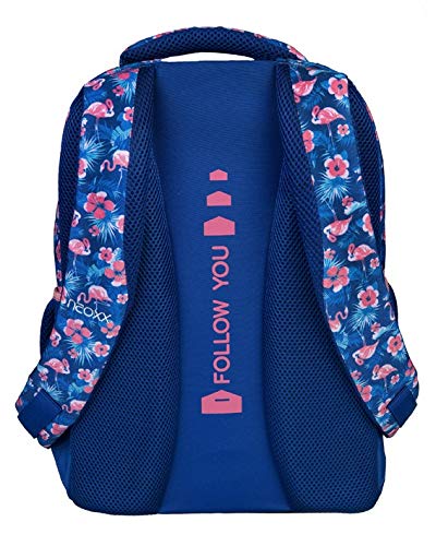 neoxx Fly Let's Flamingle Mochila Escolar Mochila Escolar Ligero Mochila Escolar de Botellas de PET recicladas, Mochila Escolar para Niñas y Niños