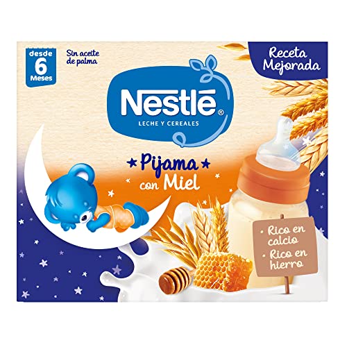 Nestlé Leche y Cereales con Miel Pijama - Paquete de 6x2 unidades de 250ml