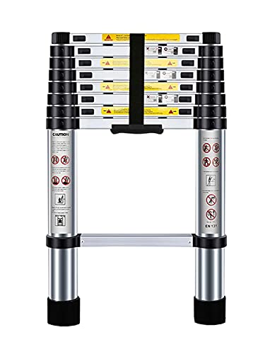 Nestling® 2.6M Escalera Telescópica Multiusos de Aluminio Portátil. Extensión Plegable y Extensible EN131, Carga Máxima 150 kg