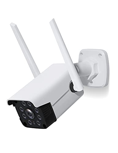 NETVUE Camara Vigilancia WiFi Exterior,1080P Cámara IP Exterior IP66 a Prueba de Agua y Polvo Camara de Vigilancia Exterior Detección de Movimiento,Visión Nocturna,Compatible con Alexa