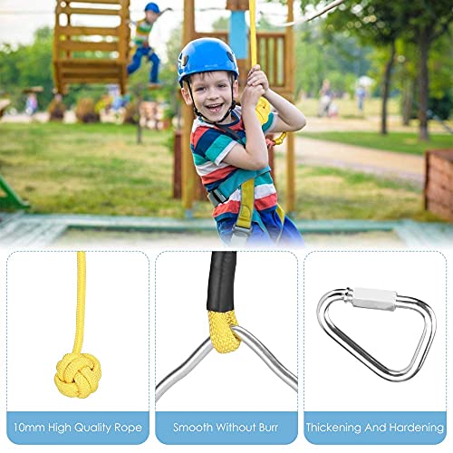 Ninja Warrior - Kit de entrenamiento de obstáculos para niños, TOPQSC de 12 m, para colgar obstáculos, juego de entrenamiento para niños, anillos ninjlina, cabañas de mono, escalera de cuerda