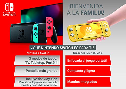 Nintendo Switch - Consola color Azul Neón/Rojo Neón