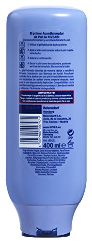 NIVEA Bajo la Ducha Smooth Milk (1 x 400 ml) leche corporal para la ducha, hidratante con manteca de karité para el cuidado de la piel seca y normal (4005900007971)