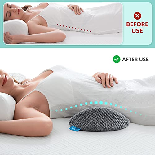 NOFFA Almohada Lumbar de Espuma viscoelástica para Cama, Almohada de Apoyo Lumbar para Dormir, cojín Lumbar para Proporcionar Suficiente Apoyo