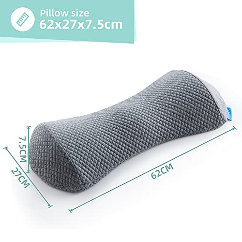 NOFFA Almohada Lumbar de Espuma viscoelástica para Cama, Almohada de Apoyo Lumbar para Dormir, cojín Lumbar para Proporcionar Suficiente Apoyo