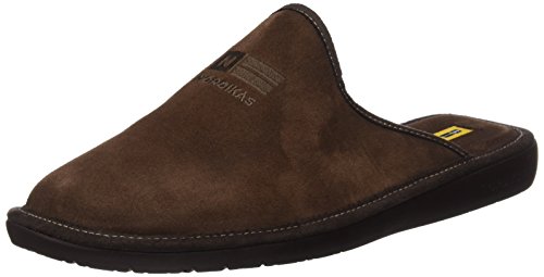 Nordikas Top Line 236, Zapatillas de Estar por casa con talón Abierto Hombre, Marrón (Moka), 41 EU