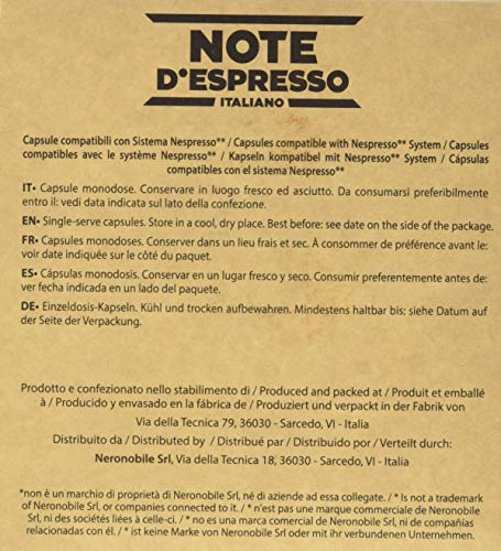 Note d'Espresso - Cápsulas de Té Verde - Compatibles con Cafeteras NESPRESSO* - 40 caps