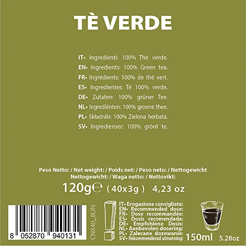 Note d'Espresso - Cápsulas de Té Verde - Compatibles con Cafeteras NESPRESSO* - 40 caps