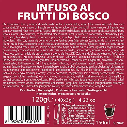 Note d'Espresso - Frutas del Bosque - Cápsulas de Tisana Compatibles con Cafeteras NESPRESSO* - 40 caps