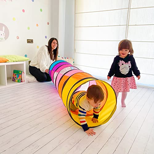 NUBUNI Tunel Plegable para Niños 180 cm : Tunel Infantil : Tunel para niños : Tunel Niños : Túnel : Tunel psicomotricidad : Hawaii Sunset B