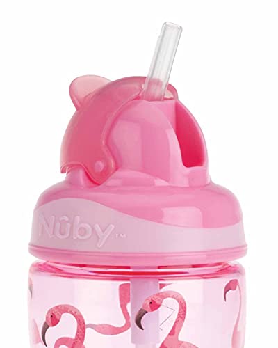 Nûby - Taza de tritan con pajita - 360ml - rosa