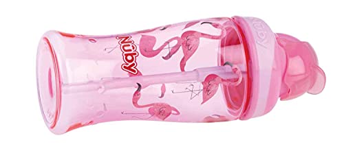 Nûby - Taza de tritan con pajita - 360ml - rosa