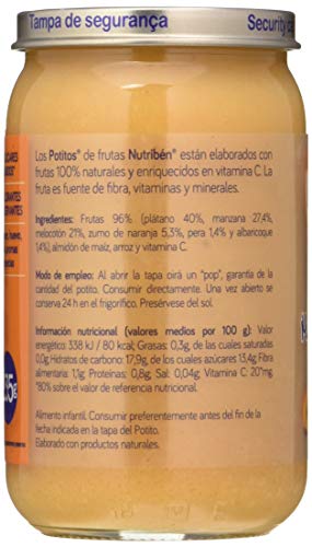 Nutribén Potitos de Macedonia de Frutas, Desde Los 6 Meses, 235g