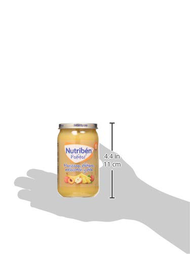 Nutribén Potitos de Manzana, Plátano, Melocotón y Piña, Desde Los 6 Meses, 235g