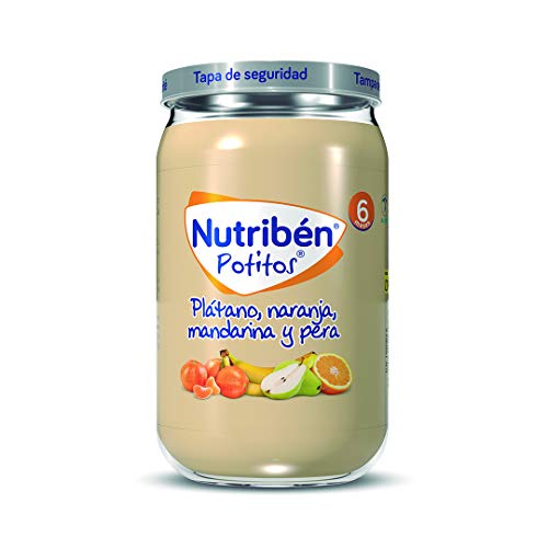 Nutribén Potitos de Plátano, Naranja, Mandarina y Pera, 235g