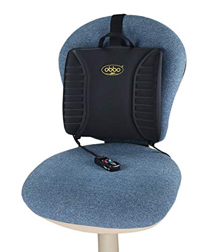 ObboMed SU-3400N 12V 13W Cojín de Asiento con Masaje Térmico Lumbar, Soporte para la parte Baja de la Espalda y Cintura, para Coche, Automóvil, Vehículo, Hogar, Oficina