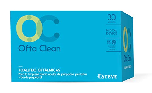 OFTA CLEAN 30 toallitas. Toallita tamaño XL para limpieza ocular diaria.Tres propiedades: Limpiadoras, Antimicrobianas y Emoliente. Acción Dual, se puede usar caliente o fria.