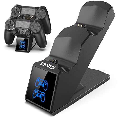 OIVO Cargador Mando PS4, Estación de Rápida Carga de 1,8 Horas para inalambrica Mando PS4, Base de Carga para Sony Mando Playstation 4