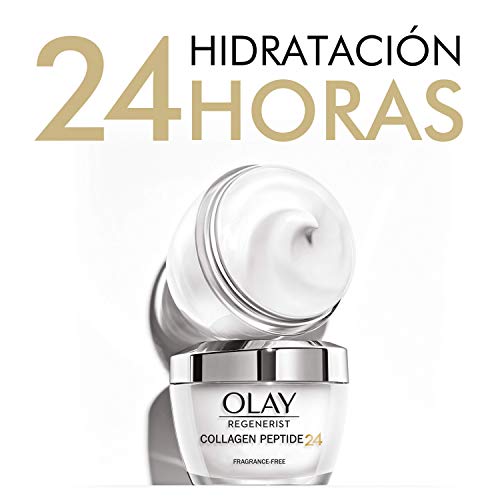 Olay Regenerist Collagen Peptide24 Crema de Día Sin Perfume, Revela Una Piel Fuerte y Luminosa en 14 Días