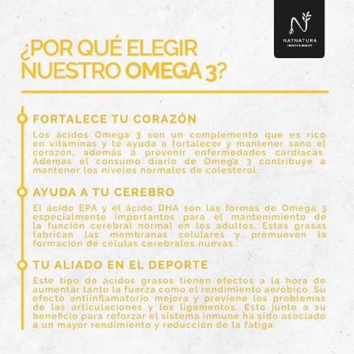 Omega 3 máxima concentración EPA – DHA. Ácidos grasos Omega 3 (2000 mg) + Vitamina E a base de aceite de pescado salvaje. 120 perlas blandas