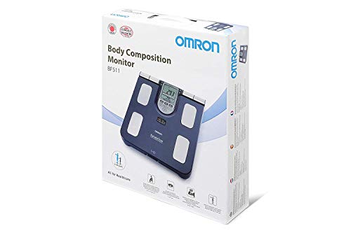 Omron Bf511 Composición corporal y monitor de grasa corporal báscula de baño - Azul oscuro Nuevo Envío Gratis a nivel mundial Envío rápido