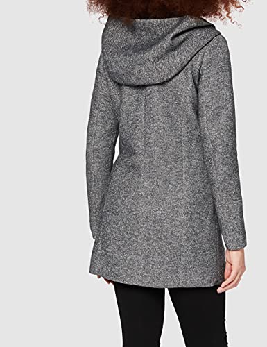 Only onlSEDONA Light Coat OTW Noos Abrigo, Gris (Dark Grey Melange), 40 (Talla del Fabricante: Large) para Mujer