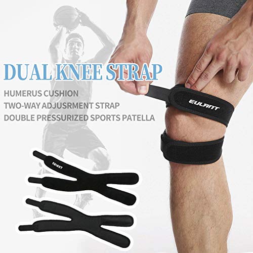 ONT Rodillera 1 Par Neopreno Soporte de Correa de Rótula Ajustable Tendón de la Rótula Correa de Rodilla Banda para Corriendo Excursionismo Baloncesto Vóleibol Sentadillas Artritis