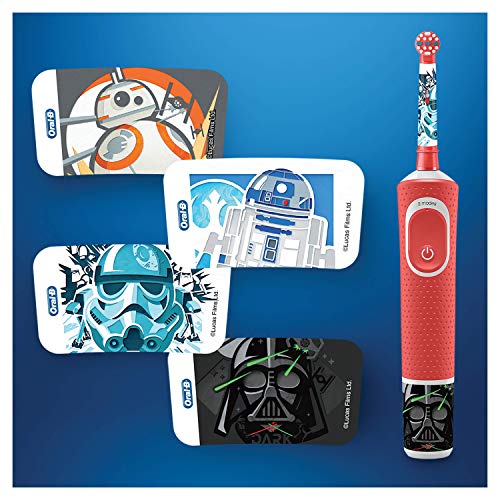 Oral-B Niños Cepillo De Dientes Eléctrico con Mango de Star Wars Recargable y Tecnología Braun, Apto para Niños Mayores de 3 Años