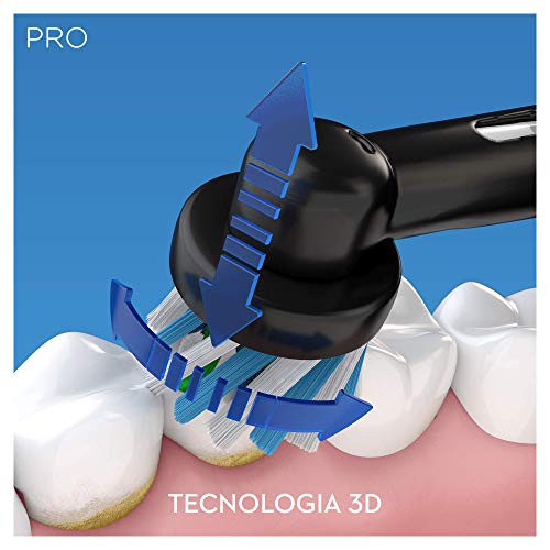 Oral-B Pro 2 2500 Design Edition - Cepillo eléctrico recargable, 2 modos de cepillado, funda de viaje, color negro, ideal como regalo de Navidad