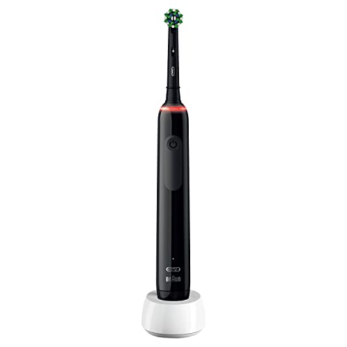 Oral-B PRO 3 Cepillo de Dientes Eléctrico con Mango Recargable y Sensor de Presión, Tecnología Braun y 1 Cabezal de Recambio, 3000 - Negro