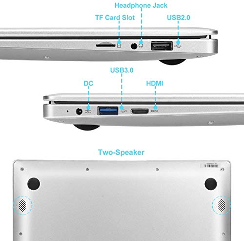 Ordenador Portátil de 15.6” FHD (Intel Celeron_j3455, 8GB RAM, 128GB SSD, cámara Web HD, Sistema operativo Windows 10 preinstalado, 1920 * 1080)