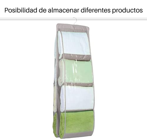 Organizador de armario para bolsos con 8 compartimentos cuelga bolsos de mano estanteria colgante de tela Almacenaje armario ropa zapatos toallas bufandas