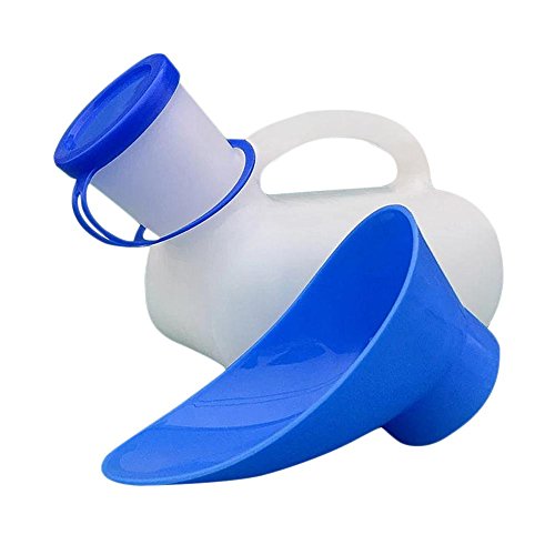 Orinal portátil para hombre y mujer, 1000 ml, urinario de emergencia con asa, viaje, camping, viajes, exterior, coche, viaje, portátil, para hombres/mujeres/niños