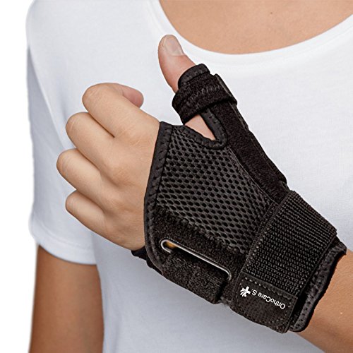 OrthoCare S - Estabilizador de pulgar. TALLA UNICA. Válido ambas manos. Protege la articulación metacarpofalángica y el pulgar a diario. Ayuda a curar lesiones de pulgar y/o artritis.