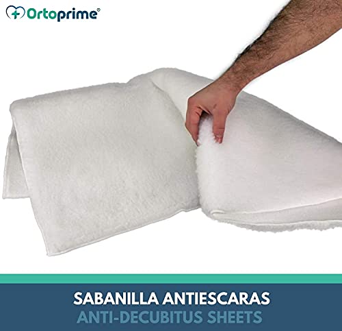 OrtoPrime Sabanilla Antiescaras 90 x 75 cm - Sabana Prevención de Úlceras por Presión - Alta Protección y Suavidad - Compatible con Colchón Antiescaras Cojines Antiescaras y Taloneras Antiescaras