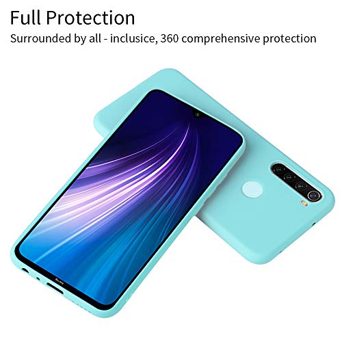 Oureidoo 6X Funda Xiaomi Redmi Note 8, Carcasa en Silicona - [ Negro + Blanco Translúcido + Azul Claro + Rojo+ Rosado+ Menta Verde ]