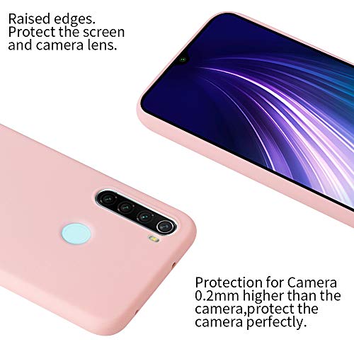 Oureidoo 6X Funda Xiaomi Redmi Note 8, Carcasa en Silicona - [ Negro + Blanco Translúcido + Azul Claro + Rojo+ Rosado+ Menta Verde ]