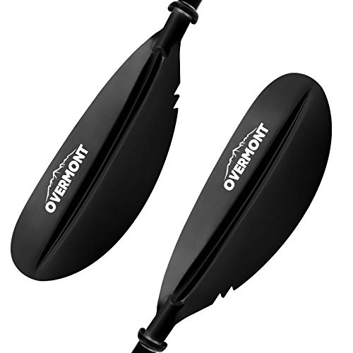 Overmont Remos Aluminio de Doble Convertibles en uno 3 Angulos Ajustables Ligero Anti-sumergido Longitud Total 222cm para Sup Kayak Piragua Canoa Barco