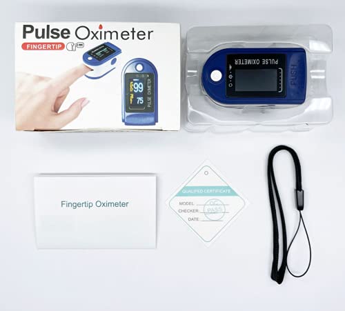 Oxímetro de dedo portátil - Oxímetro profesional - Pantalla OLED de 2 colores - 4 direcciones ajustables - Medición SPO2 - Para uso doméstico, fitness y deportes