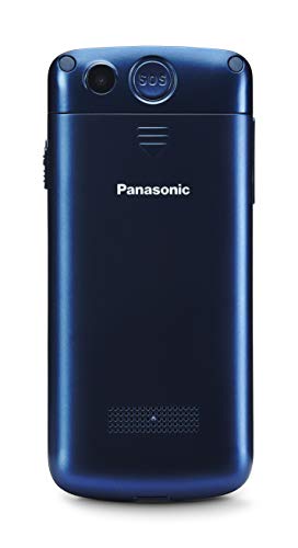 Panasonic KX-TU110EXC - Teléfono Móvil Para Personas Mayores, 1.77 Pulgadas (160 x 128), Pantalla y Teclas Grances, Botón SOS, Resistente a Golpes, Linterna, Batería 22h, Azul, 11,4 x 5,1 x 1,3 cm