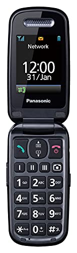 Panasonic KXTU456, Teléfono Móvil para Mayores (Pantalla Color TFT 2.4", Botón SOS, Compatibilidad Audífonos, Resistente a Golpes, Bluetooth, Cámara), Bluetooth 3.0, Linux, Azul