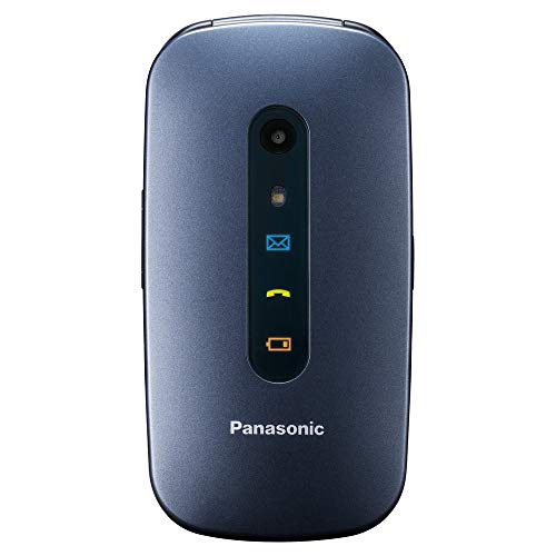 Panasonic KXTU456, Teléfono Móvil para Mayores (Pantalla Color TFT 2.4", Botón SOS, Compatibilidad Audífonos, Resistente a Golpes, Bluetooth, Cámara), Bluetooth 3.0, Linux, Azul