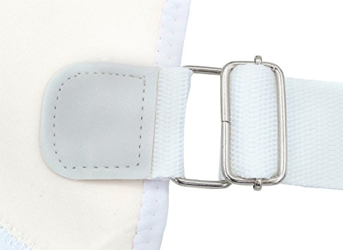 Panegy – Corrector de postura unisex, cifosis, inmovilizador de clavícula, cintura, dorsal, abdominal, ajustable, transpirable, blanco, XL(tour de taille 84-110cm)