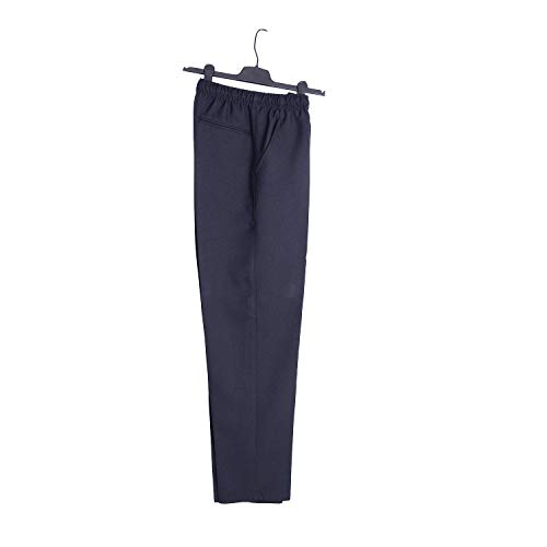 Pantalón adaptado hombre - Tallas grandes - Pantalon vestir con goma en la cintura - Invierno (marino, 2XL)