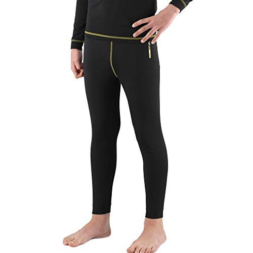 Pantalón térmico de niño ideal para deportes de invierno (esquí, running,...) o situaciones de frío y humedad. Con aislante térmico, transpirable, ligera y confortable. EFECTO THERMAL. (Neg/Am, 16-18)