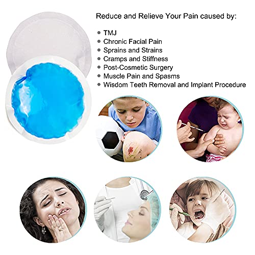 Paquetes de hielo gel redondos y reutilizables(paquete 10) para compresas frías o calientes, ideal para lesiones de niños, muelas del juicio, lactancia materna, reducir la hinchazón o el dolor - Azul