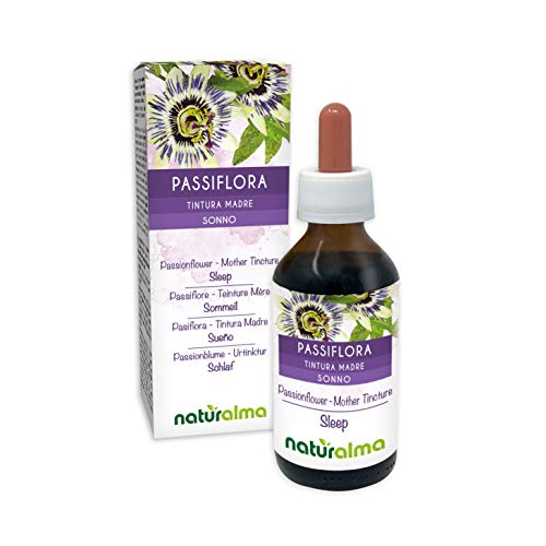 Pasiflora (Passiflora incarnata) hierba con flores Tintura Madre sin alcohol Naturalma | Extracto líquido gotas 100 ml | Complemento alimenticio | Vegano