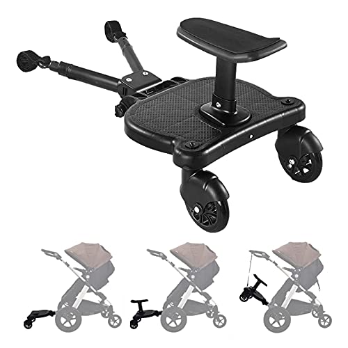 Patinete Carro Bebe Universal, Tabla de Cochecito, Desmontable Asiento Para Cochecito, Coche de Paseo Universal Plataforma con Ruedas Para Carrito Infantil, Accesorio Para Niños de 2 a 6 Años (25 kg)