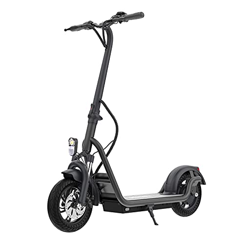 Patinetes eléctricos, Electric Scooter Todo Terreno Plegable con neumáticos sólidos de 12 Pulgadas, Patinete eléctrico de Rueda Grande de 350 W con protección de Triple Freno, 3 Modos de Velocidad