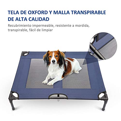 PawHut Cama para Mascotas Perros Gatos Desmontable Portatil Camping al Aire Libre Resistente al Agua